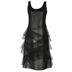 MARC JACOBS Metallic Organza Cocktail Dress